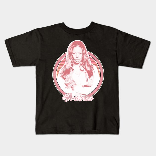 Shanice /// 90s Retro Soul Fan Design Kids T-Shirt by DankFutura